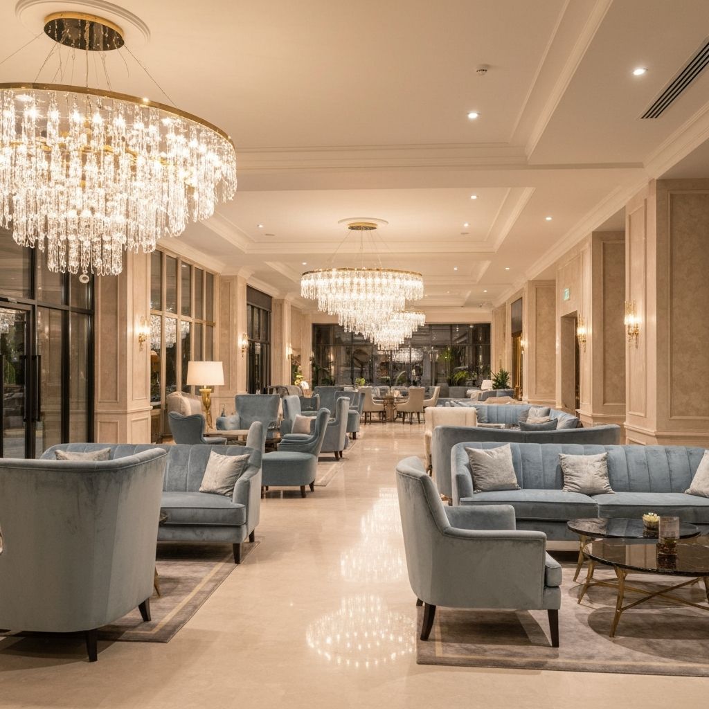 Hedley's furniture in a prestigious hotel lobby